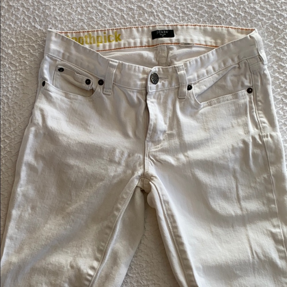 J. Crew Toothpick White Jeans